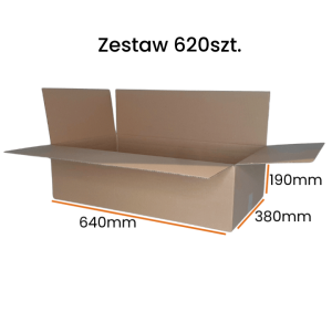Karton do paczkomatu gabaryt B pełny Inpost- 640x380x190  - 680 sztuk 