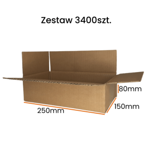 Karton Inpost gabaryt A - 250x150x80 - 3400 sztuk 