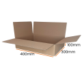 Karton klapowy do pakowania i wysyłki - 400x300x100 - 100 sztuk