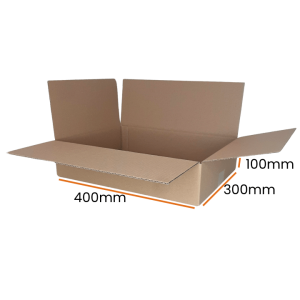 Karton klapowy do pakowania i wysyłki - 400x300x100 - 100 sztuk