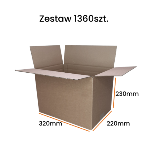 karton do wysyłki książek a4 - 320x220x230 - 1360sztuk.png