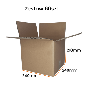 Karton na 4 słoiki do wysyłki - 60 sztuk