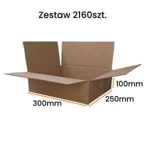 Karton klapowy 300x250x100 - 2160 sztuk