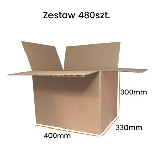 Karton klapowy 400x330x300 - 480 sztuk 