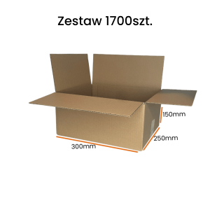 Karton do paczkomatu standard b - 300x250x150 - 1700 sztuk