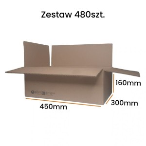 Karton klapowy 450x300x160 wew. - 480sztuk 