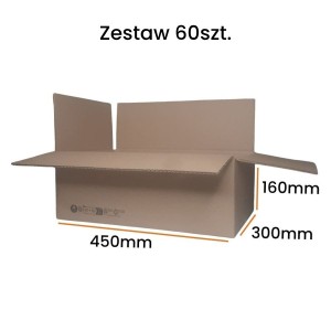 Karton klapowy 450x300x160 wew. - 60sztuk